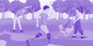 Image illustrant des personnes en situation de handicap réalisant des activités de loisir dans des espaces naturels